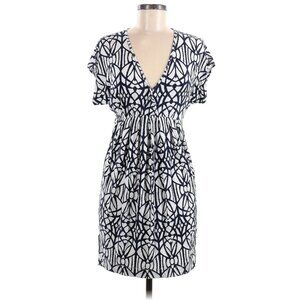 TART Dolman Sleeve Empire Waist Mini Dress | Navy / White | XS